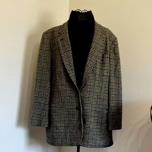 Ralph Lauren Black and Tan Houndstooth Jacket
